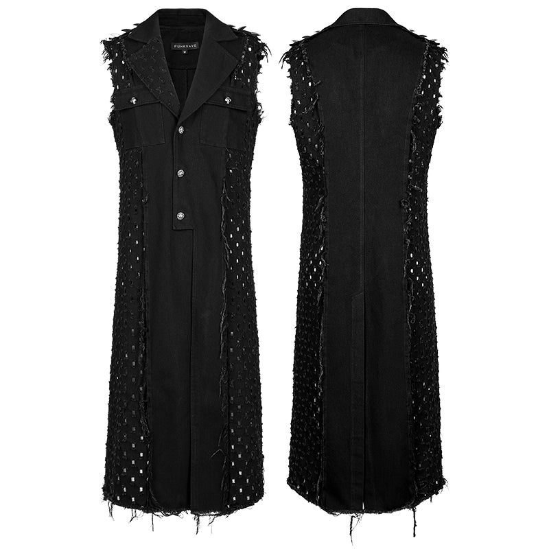 WY-1369MJM Punk old medium length vest