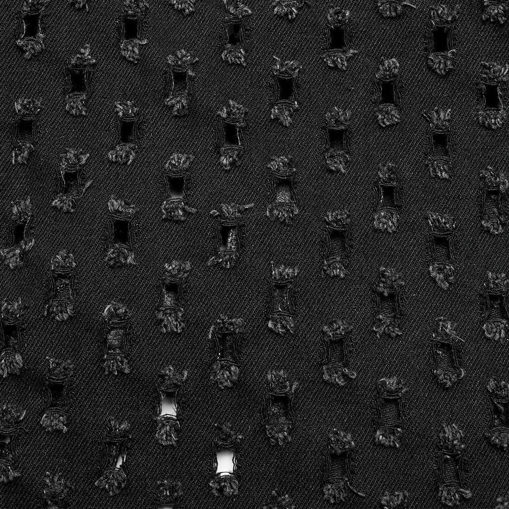 WY-1388XDF Punk Rave Punk Shoulder Shrug Studded Harness Bolero Gothic Crop Vest?-??Punk Rave Clothing