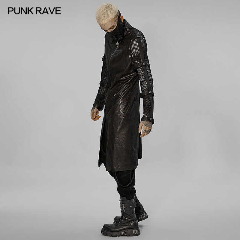 WY-1408XCM Punk personalized hollow out coat