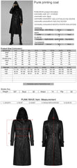 WY-1410DQM Mystic Chains Gothic Hooded Punk Coat with Buckle Details?-??Punk Rave Clothing