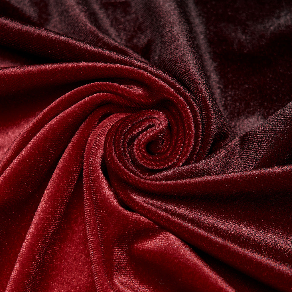 WY-1426DPF Velvet Gradient Hooded Gothic Coat With Lace Trim Detailing?-??Punk Rave Clothing