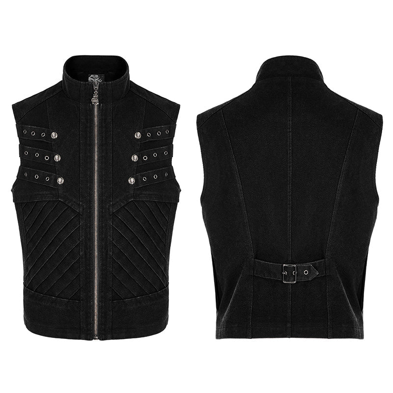 WY-1439DQM Post-apocalyptic style distressed vest