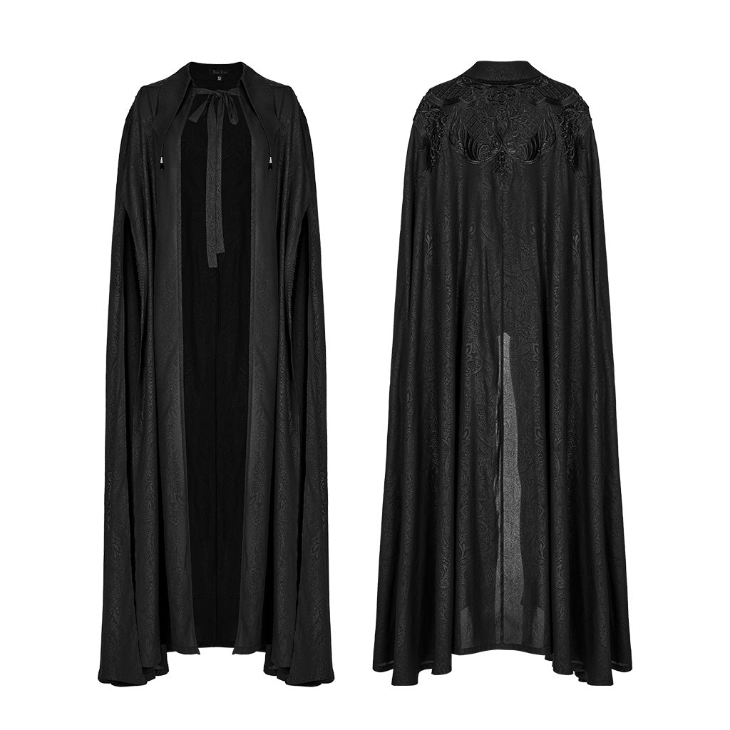 WY-1454DPF Punk Rave Gothic Coat Black Victorian Long Cape with Hood?-??Punk Rave Clothing
