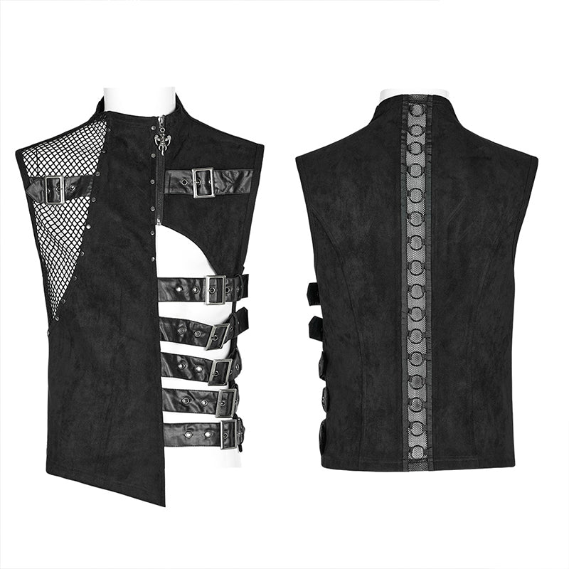 WY-1462MJM Punk Broke Irregular vest