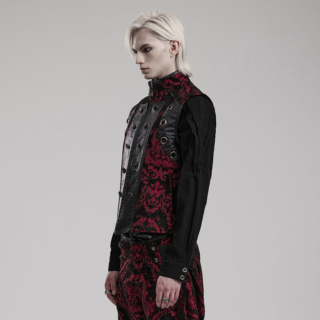 WY-1489MJM Goth ornate waistcoat?-??Punk Rave Clothing