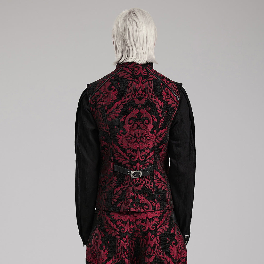 WY-1489MJM Goth ornate waistcoat?-??Punk Rave Clothing