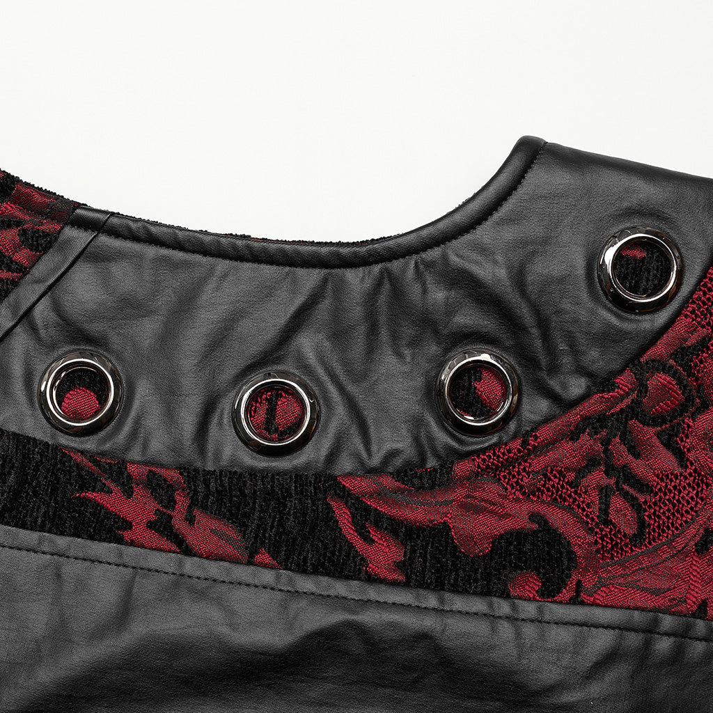 WY-1489MJM Goth ornate waistcoat?-??Punk Rave Clothing