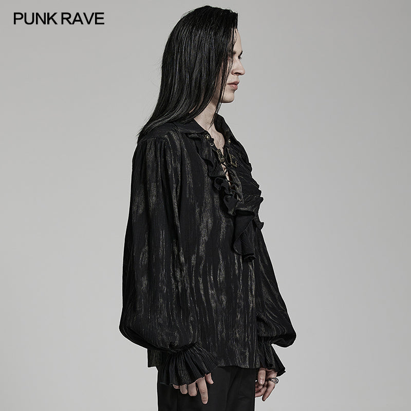 WY-1497CCM Goth tie-dyed jacquard shirt