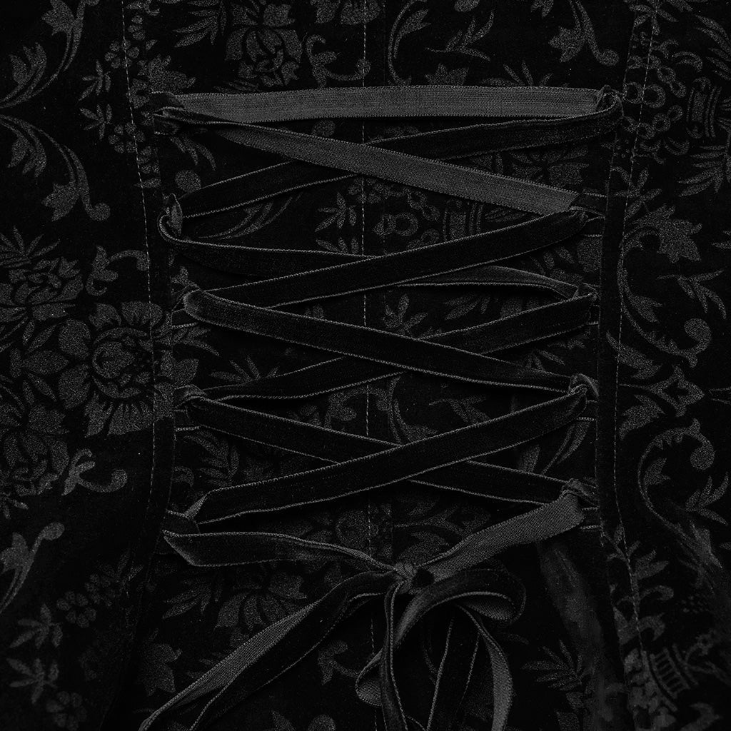 WY-1513XCF Punk Rave Gothic Coat Velvet Faux Fur Trimmed Victorian Style Jacket?-??Punk Rave Clothing