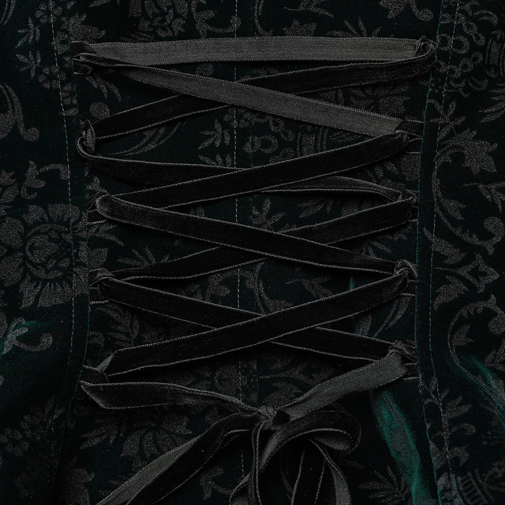 WY-1513XCF Punk Rave Gothic Coat Velvet Faux Fur Trimmed Victorian Style Jacket?-??Punk Rave Clothing