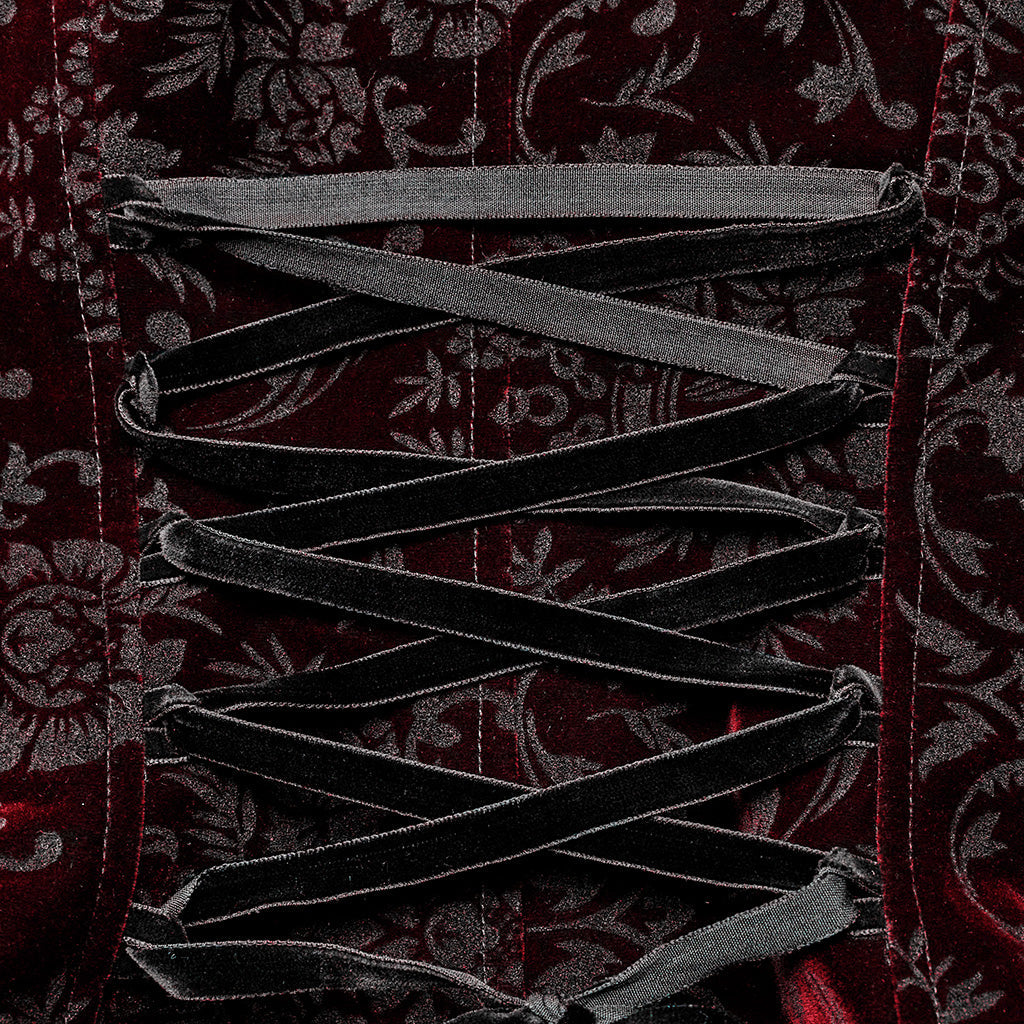 WY-1513XCF Punk Rave Gothic Coat Velvet Faux Fur Trimmed Victorian Style Jacket?-??Punk Rave Clothing