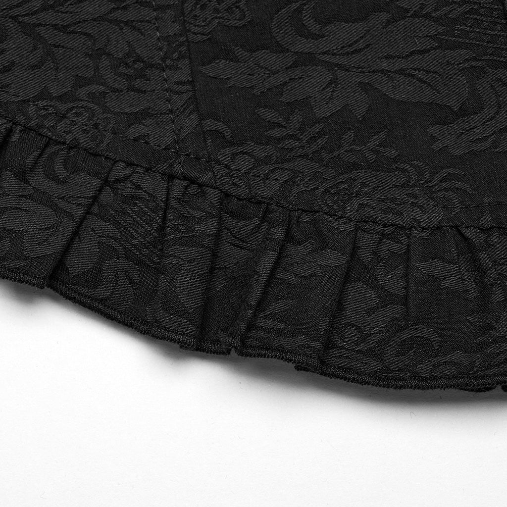 WY-1527CCF Punk Rave Gothic Shirt Victorian Style black Button-Up Blouse?-??Punk Rave Clothing