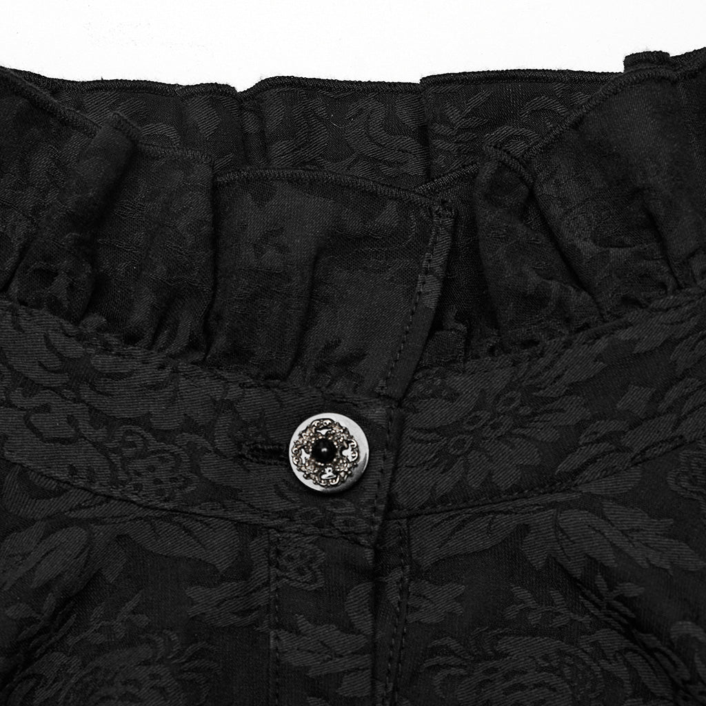 WY-1527CCF Punk Rave Gothic Shirt Victorian Style black Button-Up Blouse?-??Punk Rave Clothing