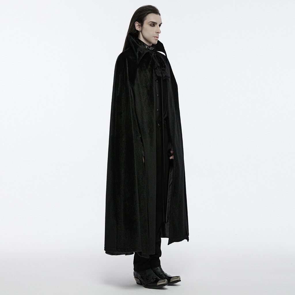 WY-1542DPM Elegant Gothic Cloak Hooded Black Red Lining?????????????????????¨¬??????????? Sophisticated Style?-??Punk Rave Clothing