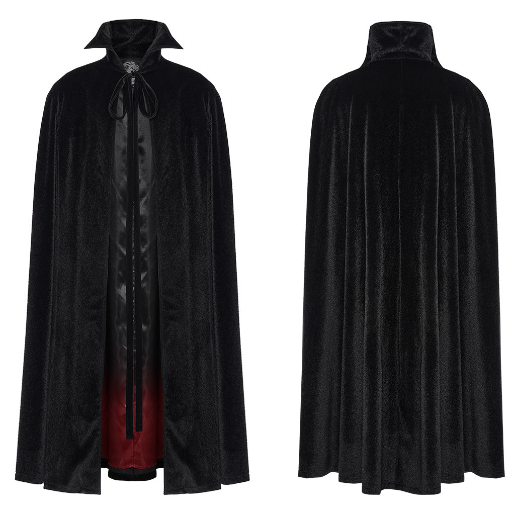WY-1542DPM Elegant Gothic Cloak Hooded Black Red Lining?????????????????????¨¬??????????? Sophisticated Style?-??Punk Rave Clothing