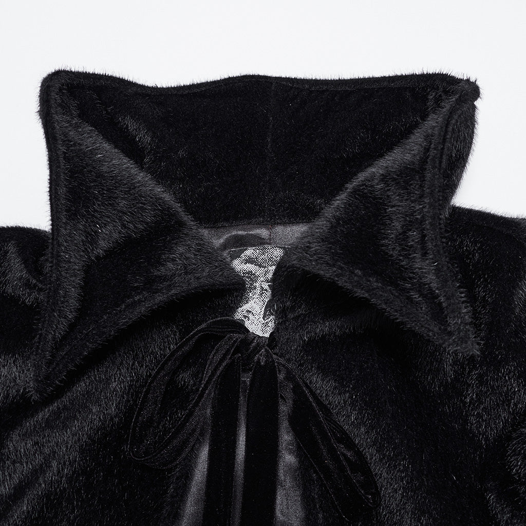 WY-1542DPM Elegant Gothic Cloak Hooded Black Red Lining?????????????????????¨¬??????????? Sophisticated Style?-??Punk Rave Clothing