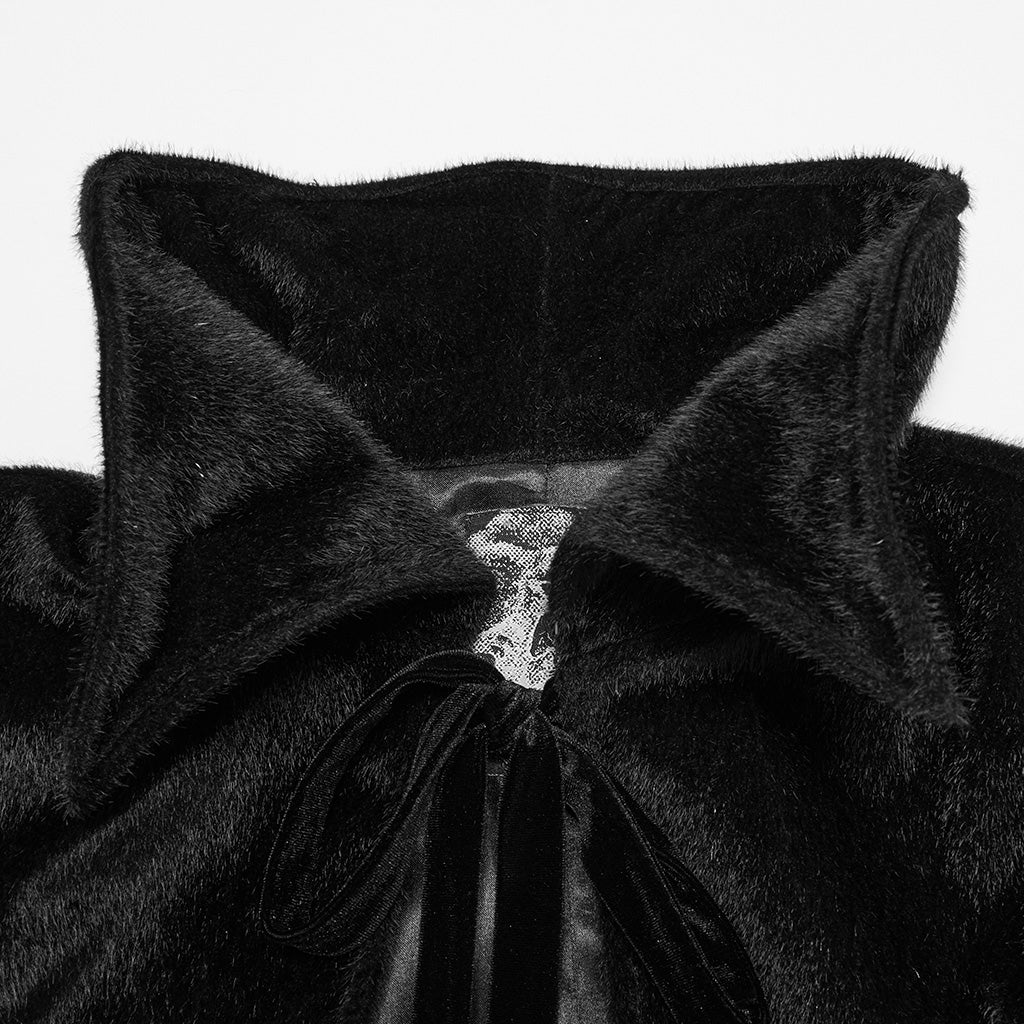 WY-1542DPM Elegant Gothic Cloak Hooded Black Red Lining?????????????????????¨¬??????????? Sophisticated Style?-??Punk Rave Clothing