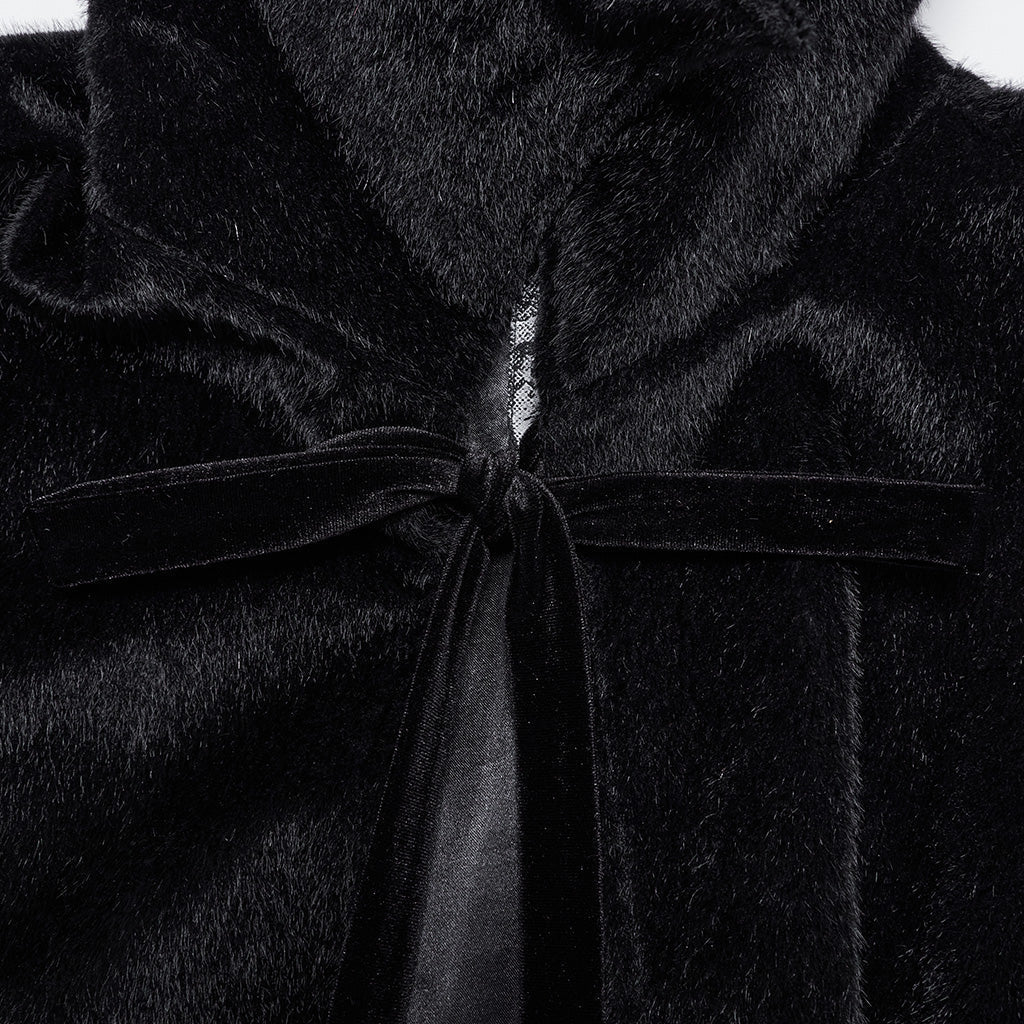 WY-1542DPM Elegant Gothic Cloak Hooded Black Red Lining?????????????????????¨¬??????????? Sophisticated Style?-??Punk Rave Clothing