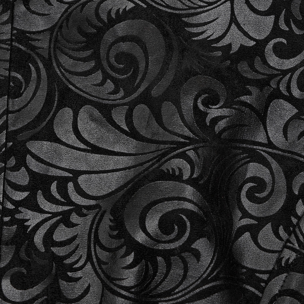 WY-1543MJM Mystic Gothic Embossed Vest with Intricate Baroque Design?-??Punk Rave Clothing