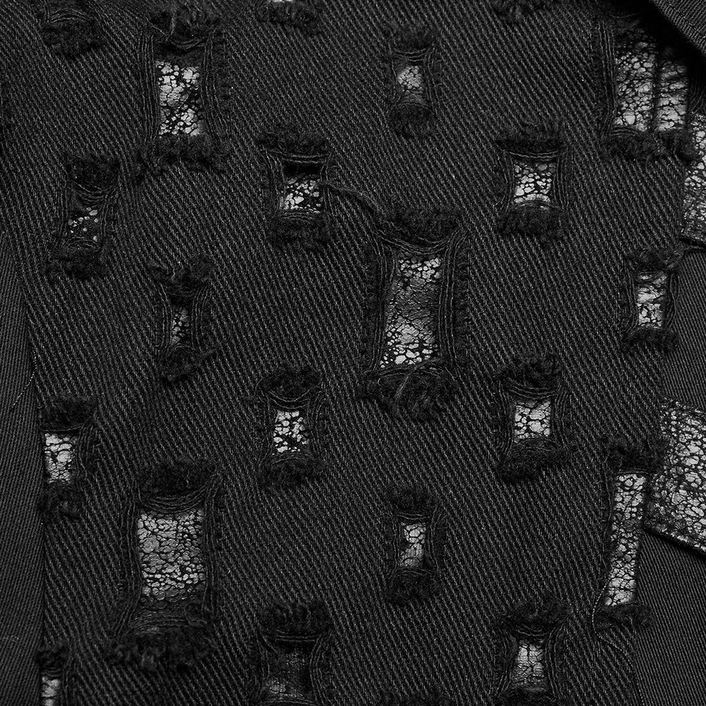WY-1552CCM Gothic Punk Studded Long Sleeve Shirt with Button Embellishments?-??Punk Rave Clothing