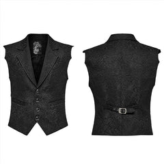 WY-1601MJM Gothic Jacquard Asymmetric Vest Vintage Victorian Tailored Waistcoat?-??Punk Rave Clothing