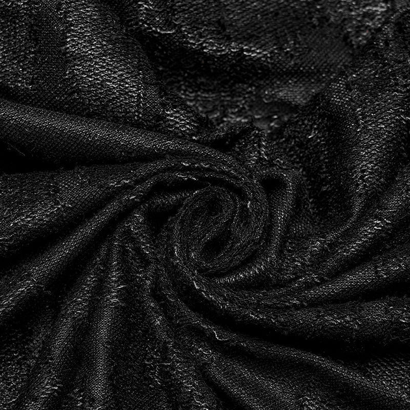 WY-1613CCM Mens Spiked black Gothic Punk Lace Shirt?-??Punk Rave Clothing
