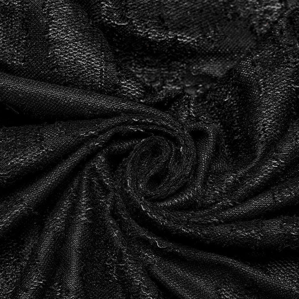 WY-1613CCM Mens Spiked black Gothic Punk Lace Shirt?-??Punk Rave Clothing