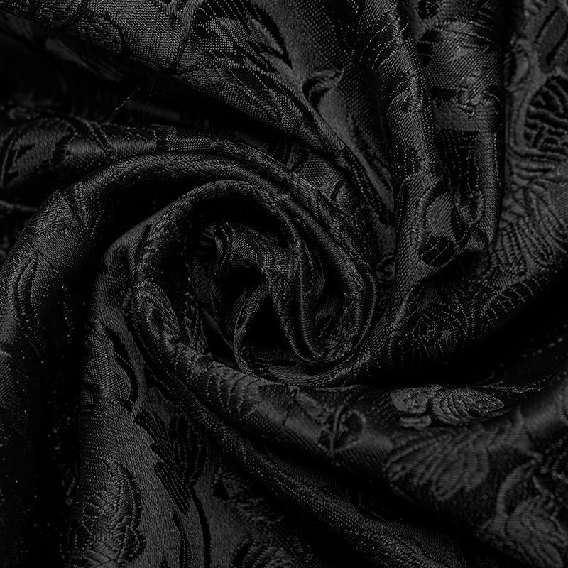 WY-1623MJM Midnight Gothic Vest Brocade Buttoned Waistcoat Lace-Up Sides?-??Punk Rave Clothing