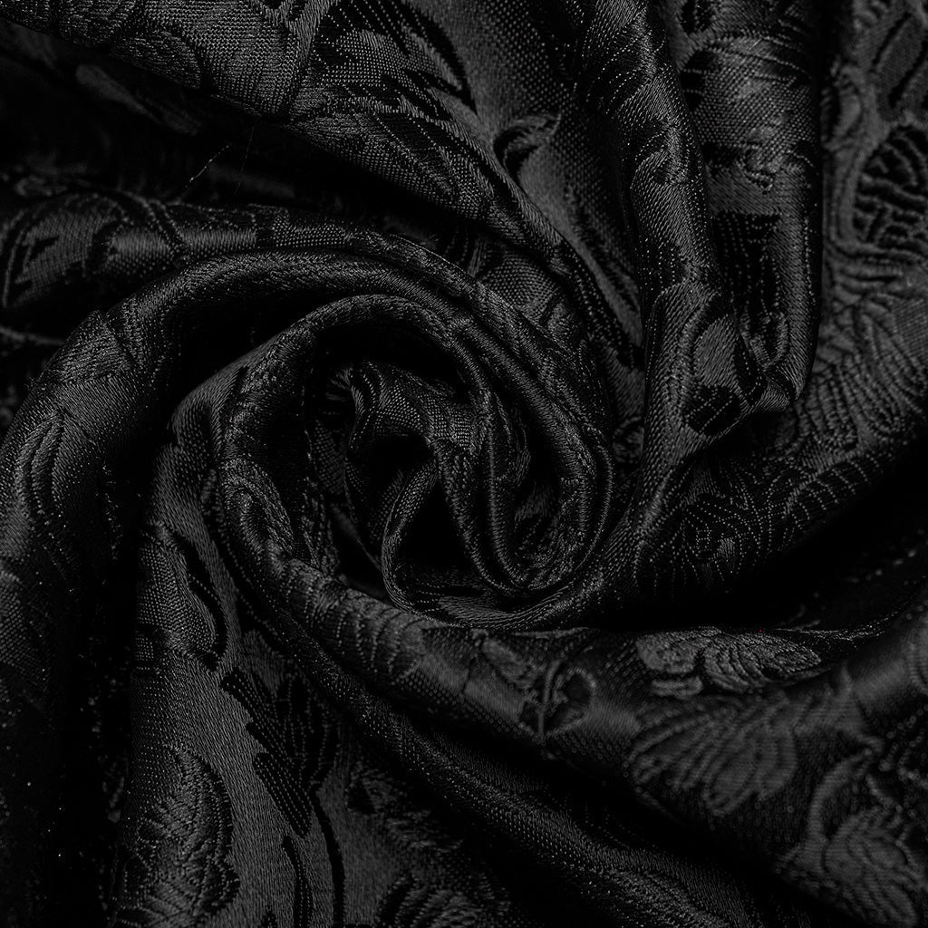 WY-1623MJM Midnight Gothic Vest Brocade Buttoned Waistcoat Lace-Up Sides?-??Punk Rave Clothing