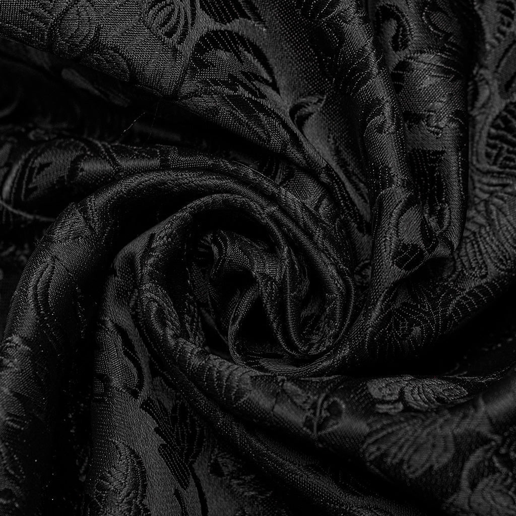 WY-1623MJM Midnight Gothic Vest Brocade Buttoned Waistcoat Lace-Up Sides?-??Punk Rave Clothing