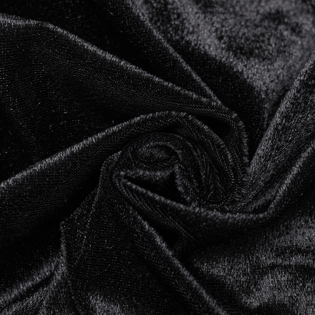 WY-1636CCF Victorian Velvet Gothic Shirt Dramatic High Collar Design?-??Punk Rave Clothing