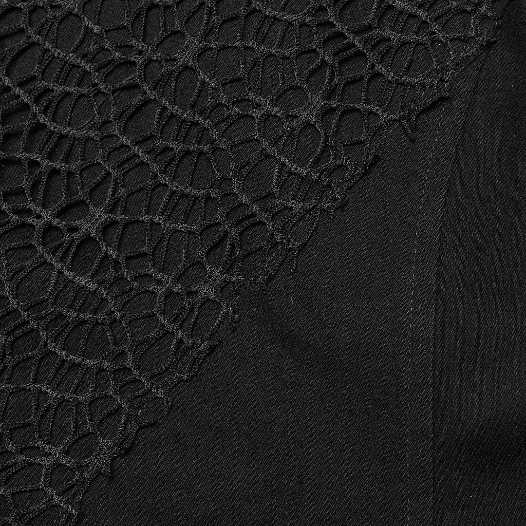 WY-1647MJF Edgy Punk Vest with Asymmetrical Leather Straps Design?-??Punk Rave Clothing