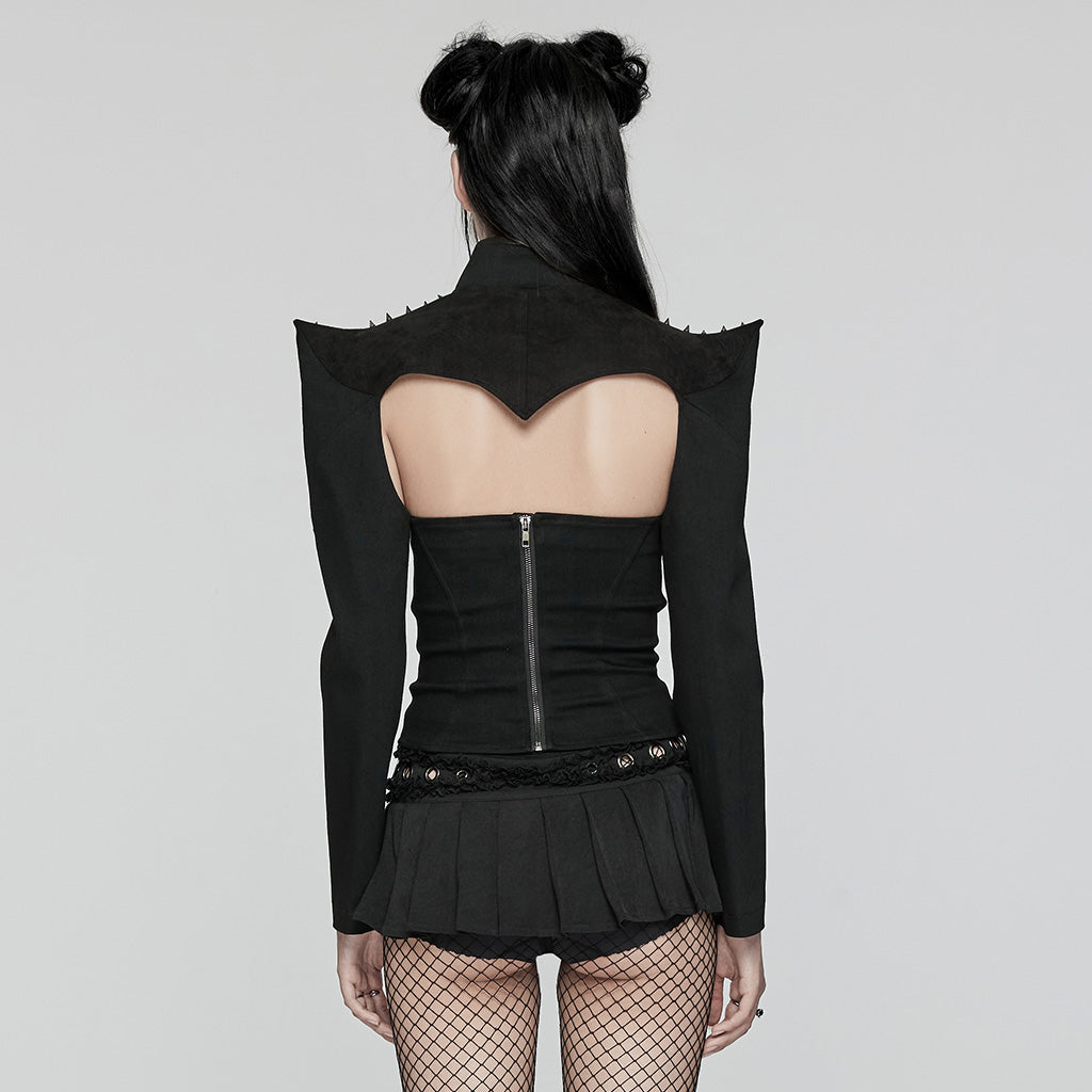 WY-1653XDF Spiked Gothic Cutout Punk Jackets for Edgy Statement Looks