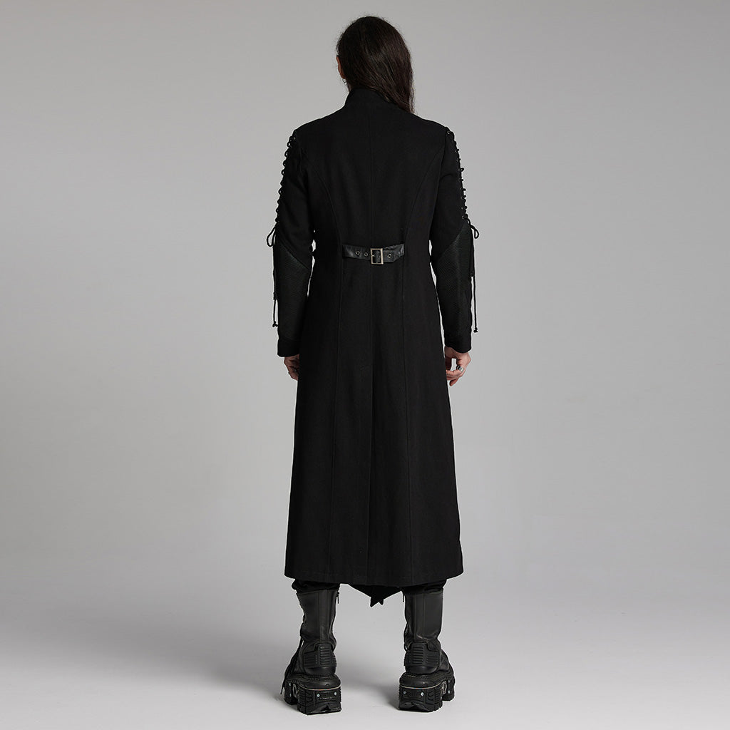WY-1660XCM Gothic Steampunk Trench Punk Coat Buckle Strap Long Jacket?-??Punk Rave Clothing