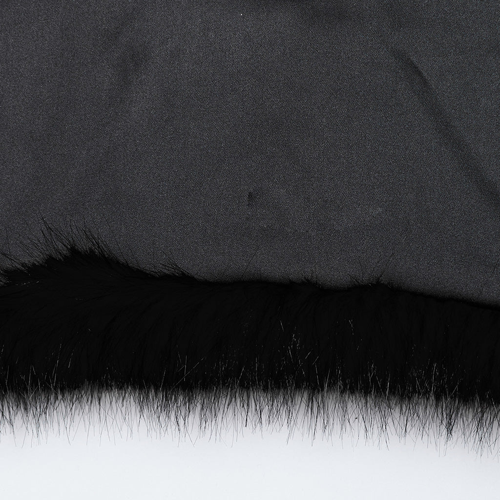 WY-1664XDF Gothic Punk Fur Jacket with Buckle Strap Details?-??Punk Rave Clothing