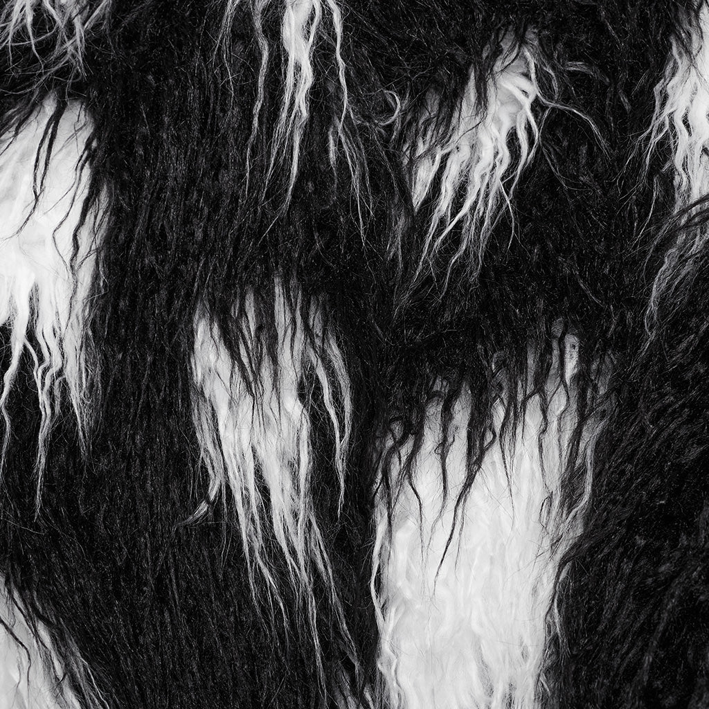 WY-1668XCF Gothic black White Faux Fur Punk Jacket?-??Punk Rave Clothing