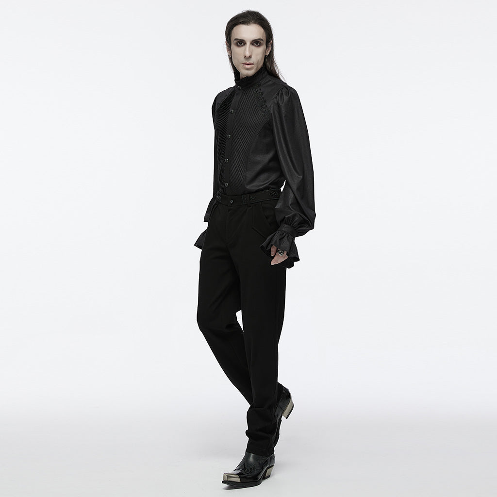 WY-1676CCM Gothic White Victorian Ruffle Sleeve Button-Up Shirt?-??Punk Rave Clothing