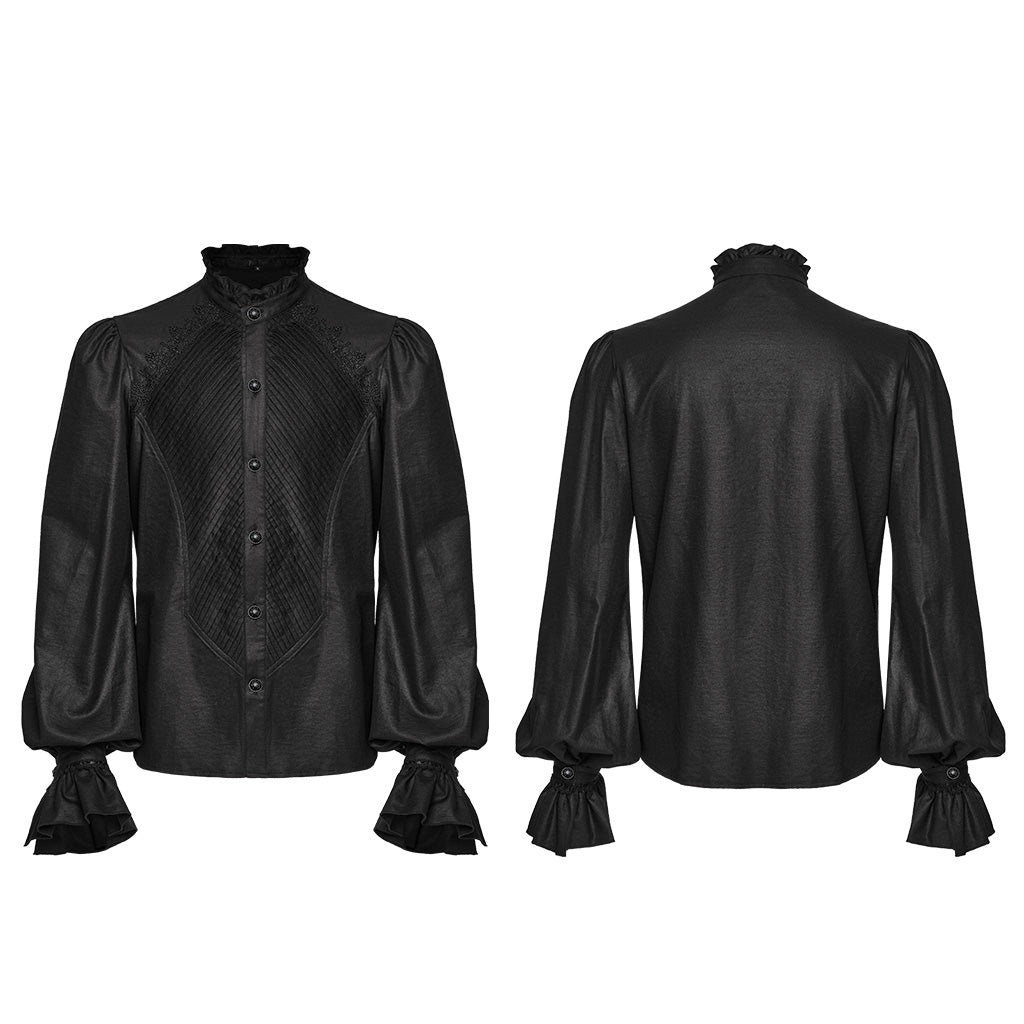 WY-1676CCM Gothic White Victorian Ruffle Sleeve Button-Up Shirt?-??Punk Rave Clothing