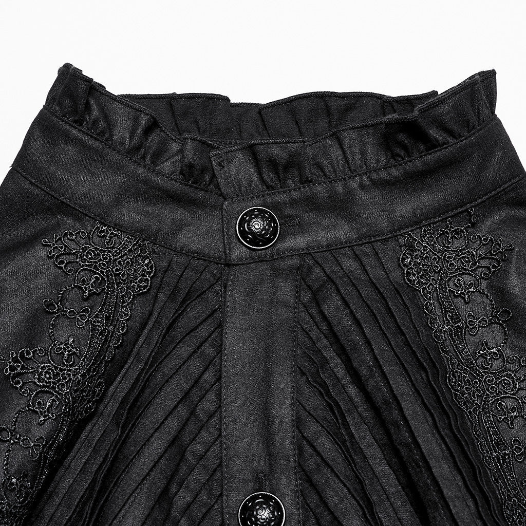 WY-1676CCM Gothic White Victorian Ruffle Sleeve Button-Up Shirt?-??Punk Rave Clothing