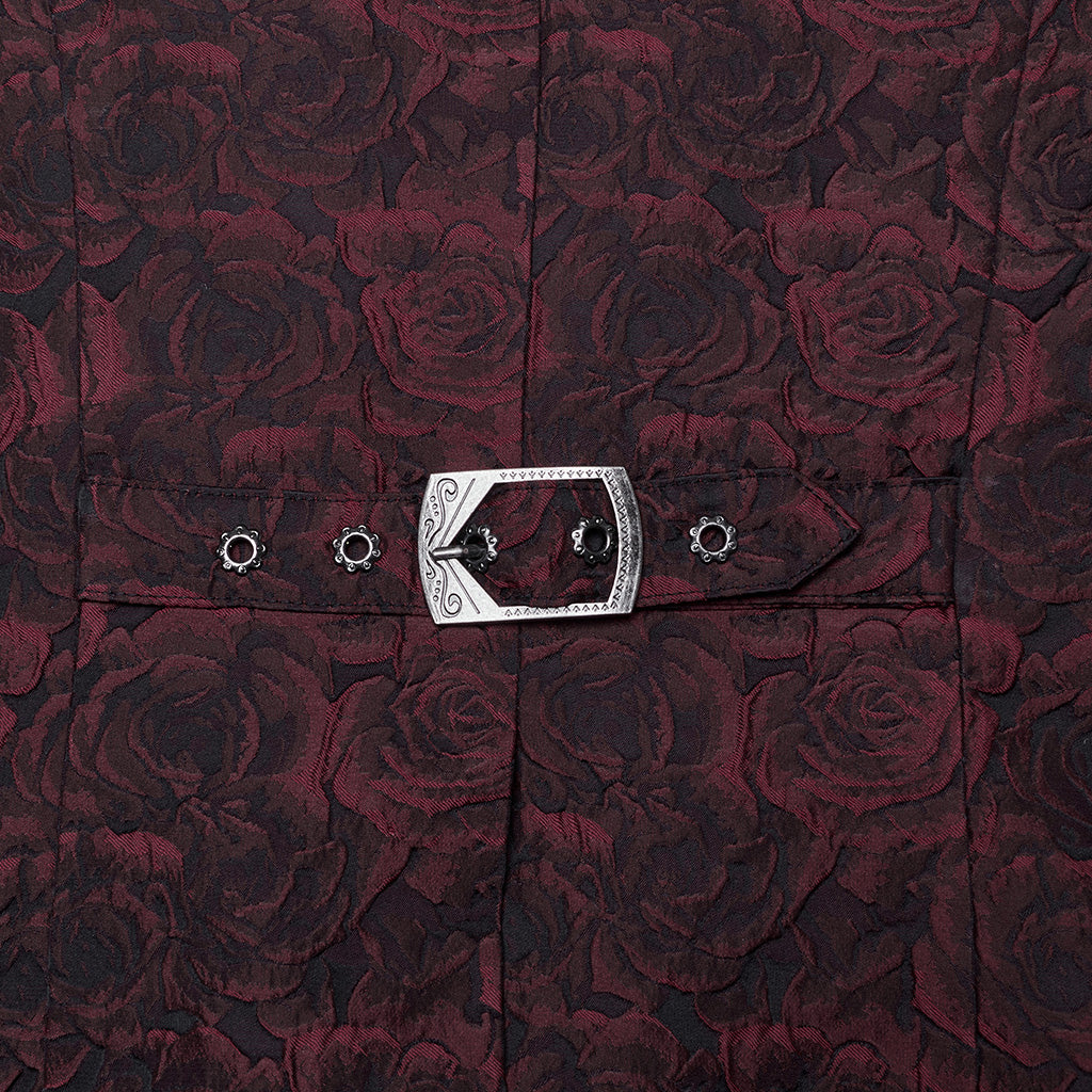WY-1677MJM Elegant Gothic Rose Tapestry Vest with Lace Trim?-??Punk Rave Clothing