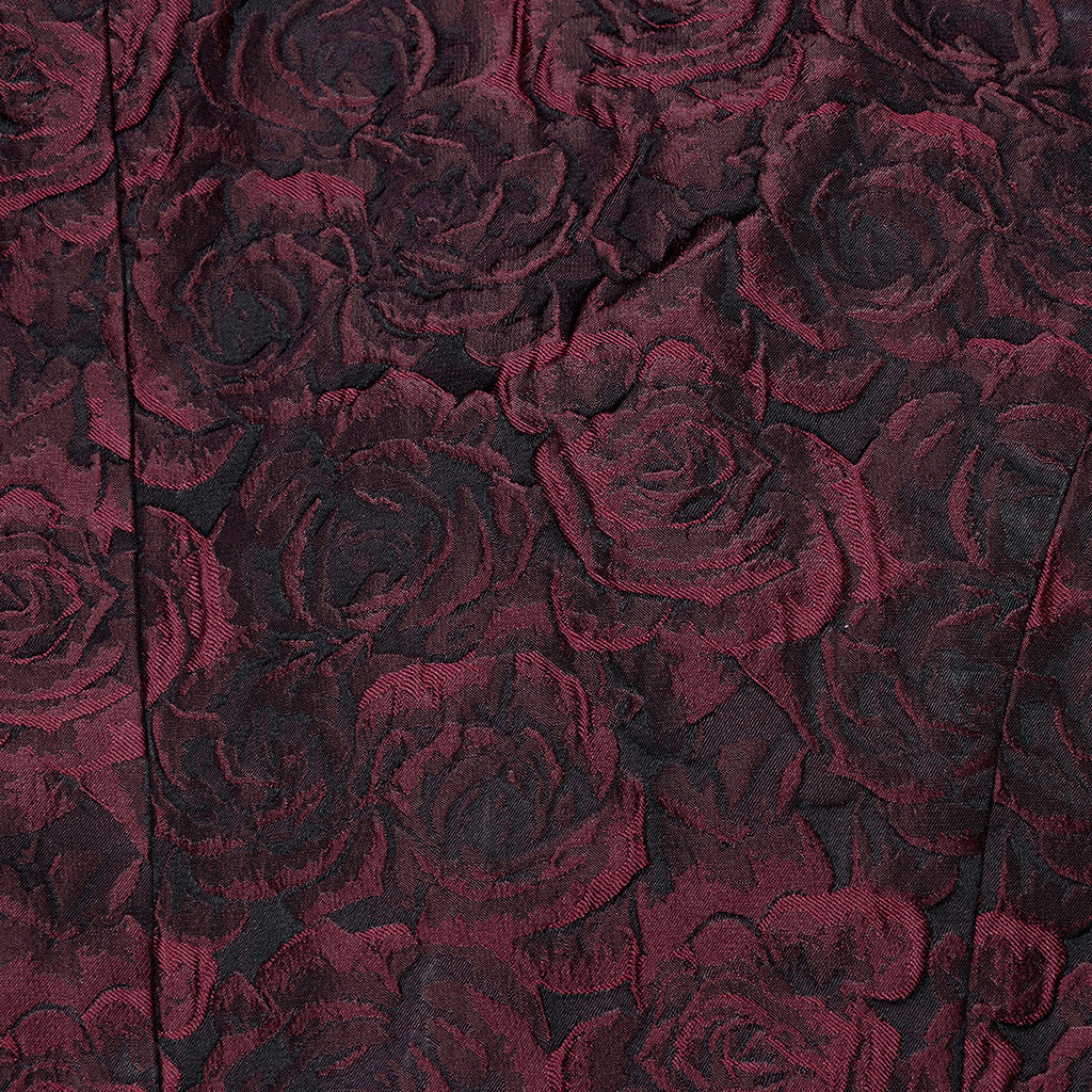 WY-1677MJM Elegant Gothic Rose Tapestry Vest with Lace Trim?-??Punk Rave Clothing