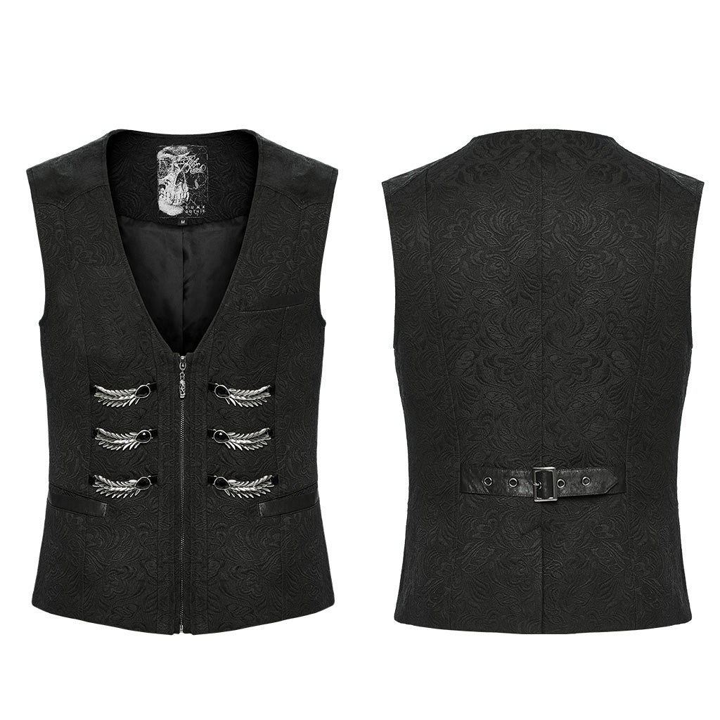 WY-1679MJM Gothic Dragon Scale Brocade Vest Vintage Style?-??Punk Rave Clothing