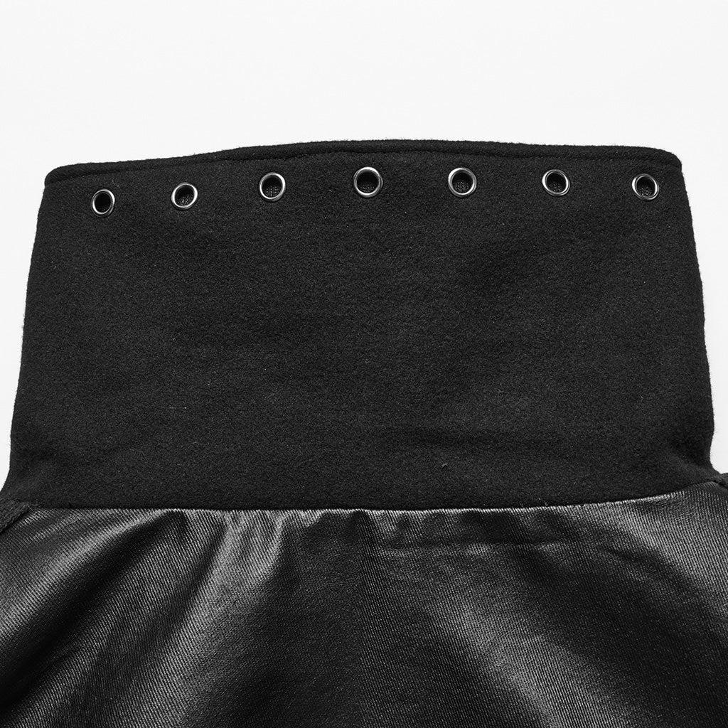 WY-1680DPM Mens Gothic High Collar Buckle Punk Coat Cape?-??Punk Rave Clothing