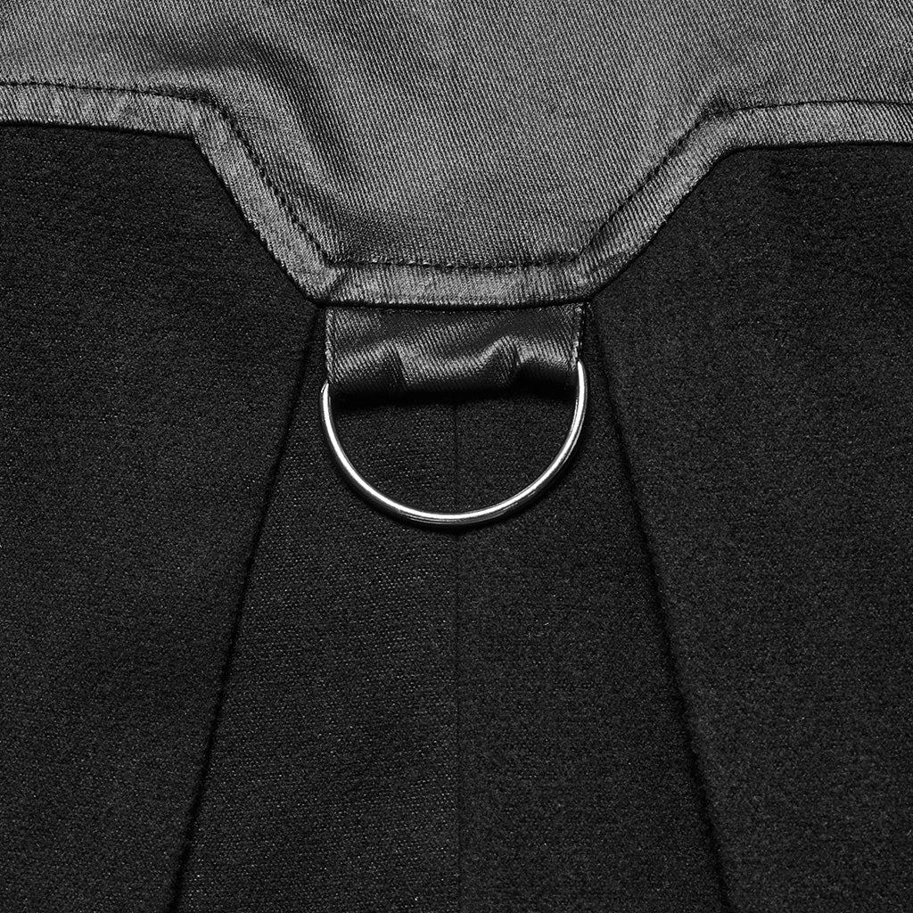WY-1680DPM Mens Gothic High Collar Buckle Punk Coat Cape?-??Punk Rave Clothing