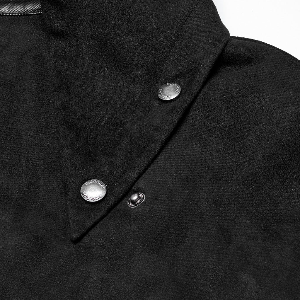 WY-1687DPM Punk Coat Asymmetric Detachable Cloak Hooded Goth Style?-??Punk Rave Clothing