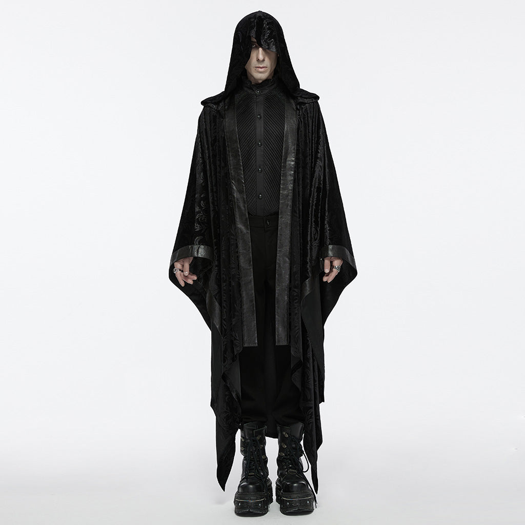 WY-1694DPM Gothic Hooded Cloak Oversized Sleeveless Drape Coat for Men?-??Punk Rave Clothing