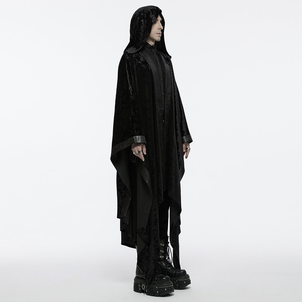 WY-1694DPM Gothic Hooded Cloak Oversized Sleeveless Drape Coat for Men?-??Punk Rave Clothing