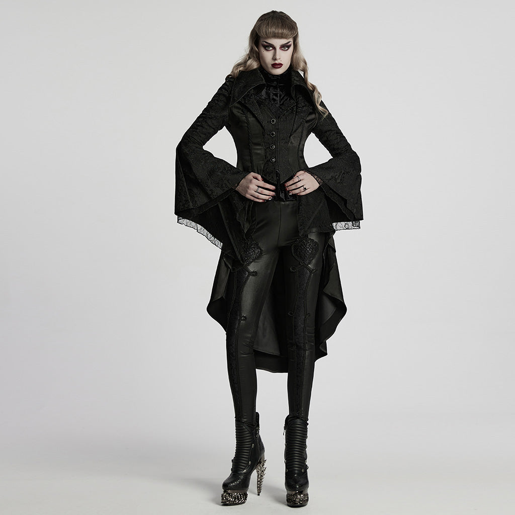 WY-1736XCF Gothic Jacket Victorian Tailcoat Style Long Flared Sleeves