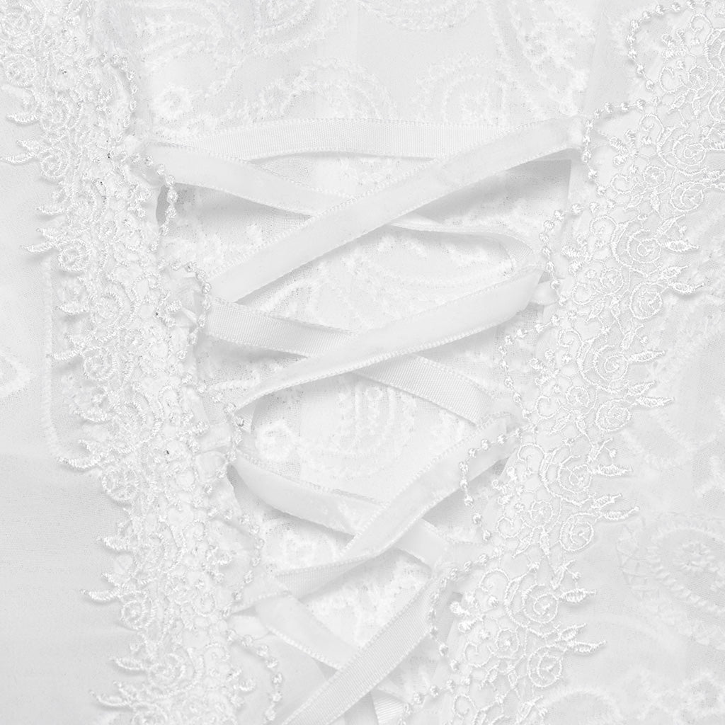 WY-1759CDF Gothic Shirts Lace Victorian Blouse Ruffled Sleeve Top