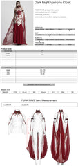 WY-1760DPF Gothic Dress Elegant Red Lace Chiffon Evening Gown